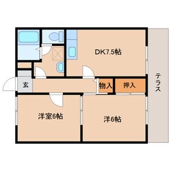 平端駅 徒歩11分 1階の物件間取画像